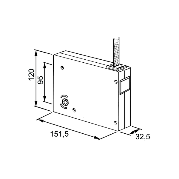 Winch for 14 mm strap